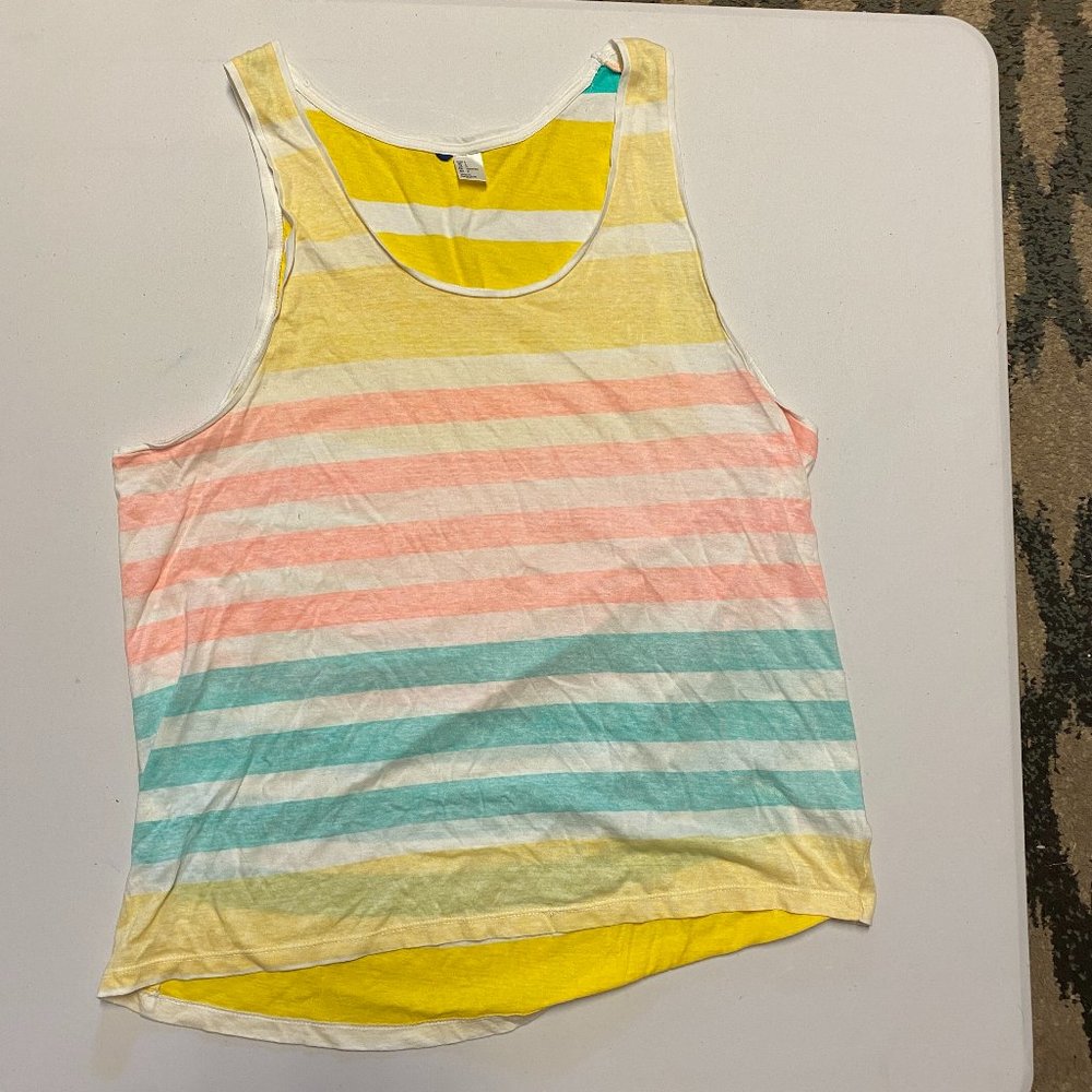 H&M | Tank Top | Colorful | Inside Out Design | Men Lg | Like New
